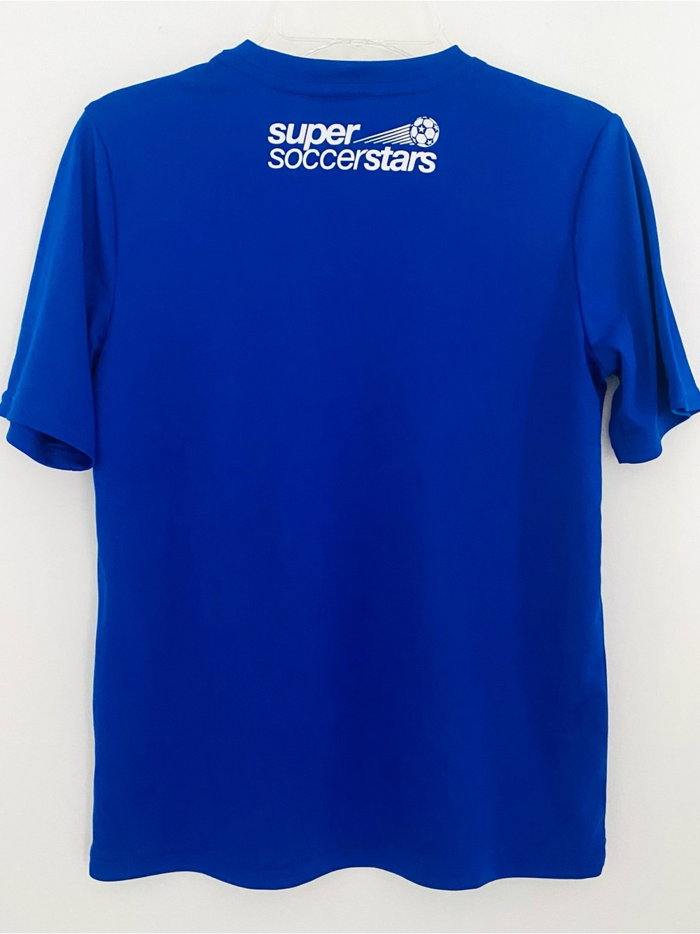 ⚽️Boys “Super Soccer Stars” Blue Dri-fit Sports Shirt SZ 8 (small Y) - Picture 2 of 12